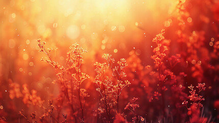 Fototapeta premium sunset in the field