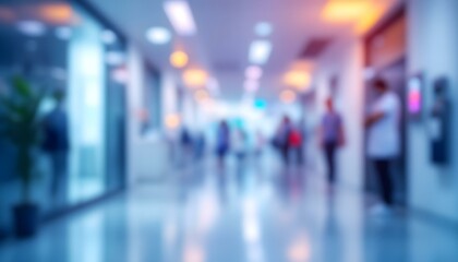 blur image background of corridor in hospital or clinic image