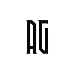 AG monogram logo design letter text name symbol monochrome logotype alphabet character simple logo