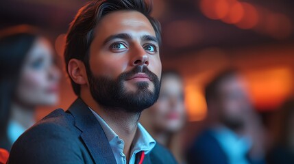 Attendee Listening at Conference