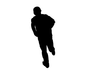 走塁する野球ランナーのシルエット