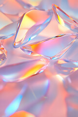 A jagged array of translucent prisms in vibrant jewel tones, each edge catching the light to form