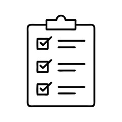 checklist icon, checklist line art - simple line art of checklist, perfect for checklist logos and icons