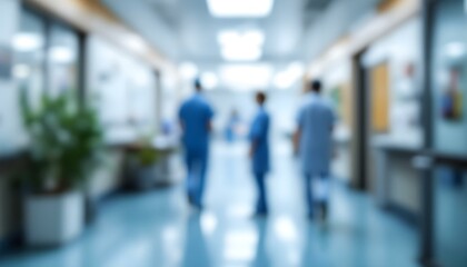 blur image background of corridor in hospital or clinic image