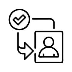 follow up icon, follow up line art - simple line art of follow up, perfect for follow up logos and icons