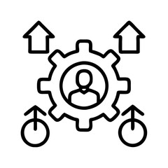 resource allocation icon, resource allocation line art - simple line art of resource allocation, perfect for resource allocation logos and icons