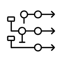 timeline icon, timeline line art - simple line art of timeline, perfect for timeline logos and icons