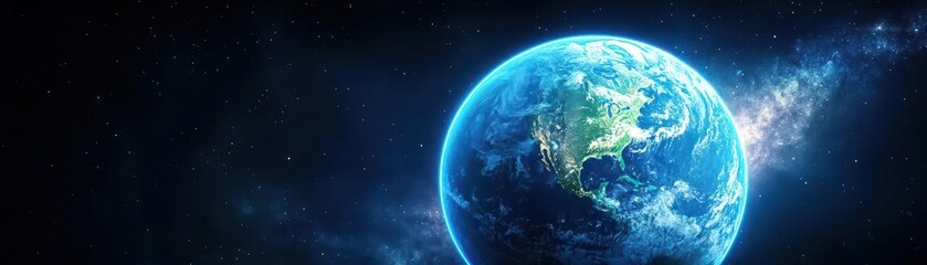 Obraz premium blue planet in space