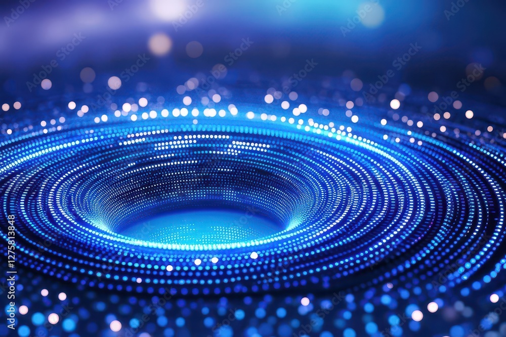 Poster blue technology background and abstract digital tech circlecopy space