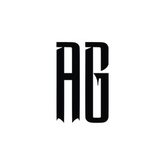 AG monogram logo design letter text name symbol monochrome logotype alphabet character simple logo