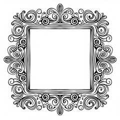 Ornate vintage frame featuring intricate floral swirls framing elegant certificates, diplomas, photos, and artistic prints