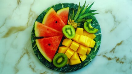 A Colorful and Refreshing Summer Fruit Platter Display