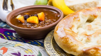 Aromatic Traditional Dish with Exquisite Bread