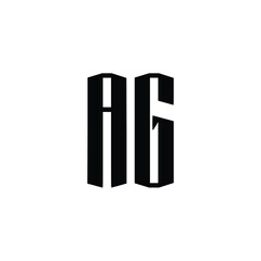 AG monogram logo design letter text name symbol monochrome logotype alphabet character simple logo