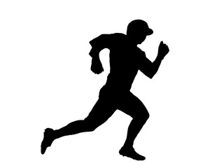 走塁する野球ランナーのシルエット