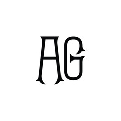AG monogram logo design letter text name symbol monochrome logotype alphabet character simple logo