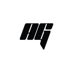 AG monogram logo design letter text name symbol monochrome logotype alphabet character simple logo