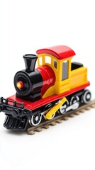 Colorful Toy Train on Tracks