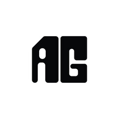 AG monogram logo design letter text name symbol monochrome logotype alphabet character simple logo