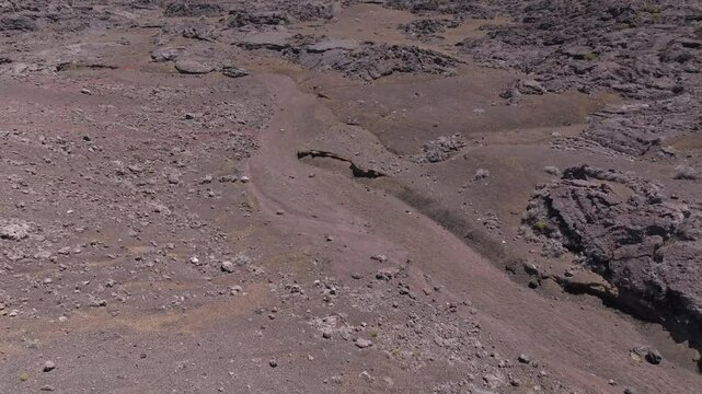 France - Reunion Island - Piton de la Fournaise - Flying over plaine des sables