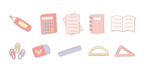 School Sticker Vector