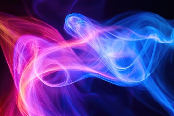 Fototapeta premium Colorful Abstract Light Waves in Smooth Flowing Motion