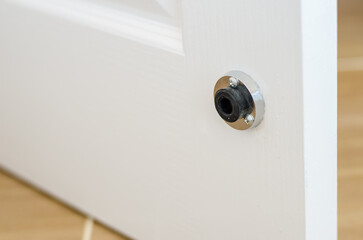 Door with a sleek lock mechanism.