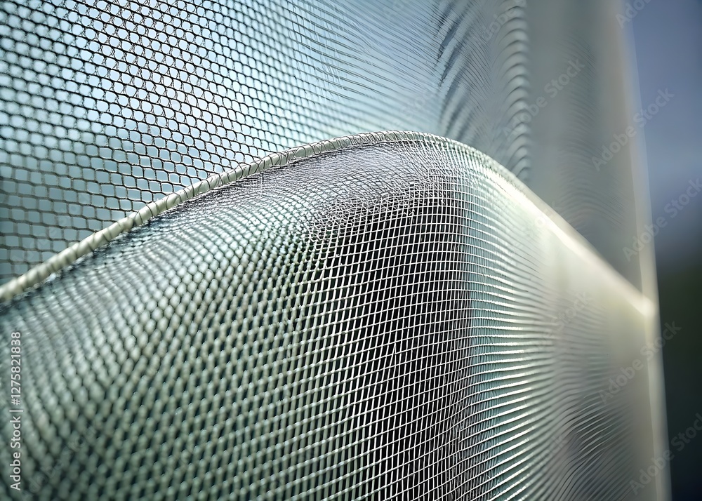 Aufkleber intricate mesh pattern reflecting light through transparent surface