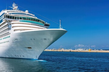 Naklejka premium Cruise ship moored at harbor, Havana, Cuba