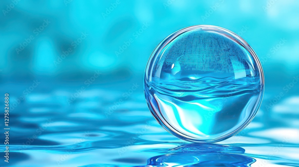 Aufkleber Data science abstract vector background 3D sphere cloud server Machine learning technology