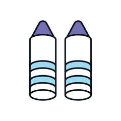 Crayons vector icon