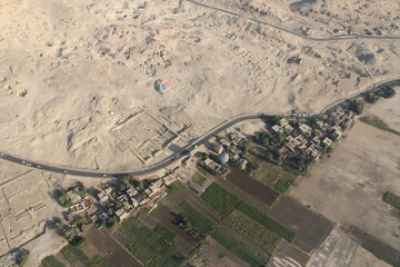 Landscape on East and West bank of Luxor in the morning, Egypt