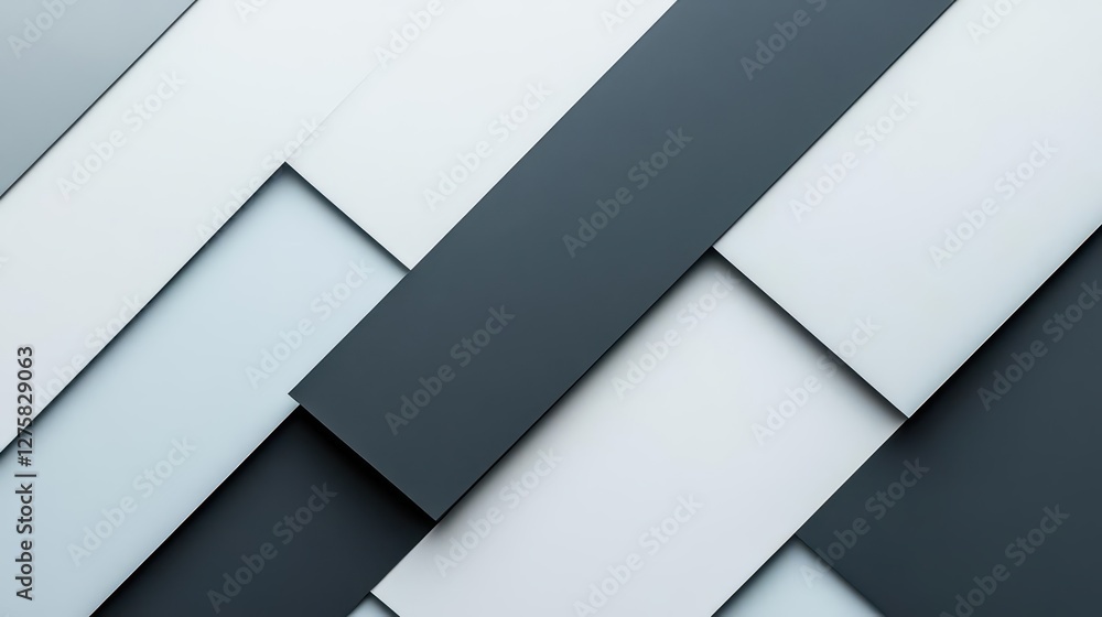 Poster Sleek abstract background featuring a gradient of light gray