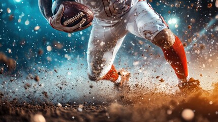 Gridiron Glory: A Mud-Splattered Dive for the Touchdown