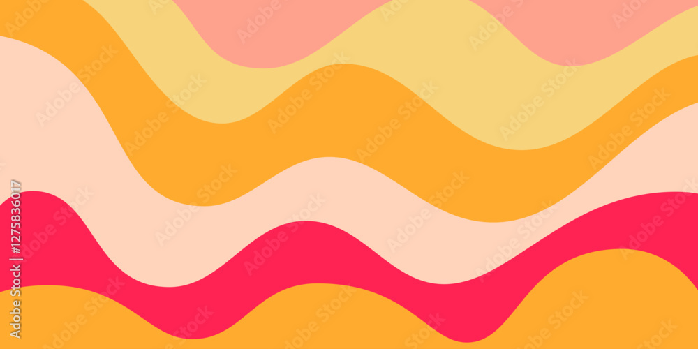Poster Abstract Wavy Geometric Y2k Texture Vector Design. Cool Trendy Groovy Curvy Pattern. Psychedelic Trippy Liquid Colorful Backdrop.