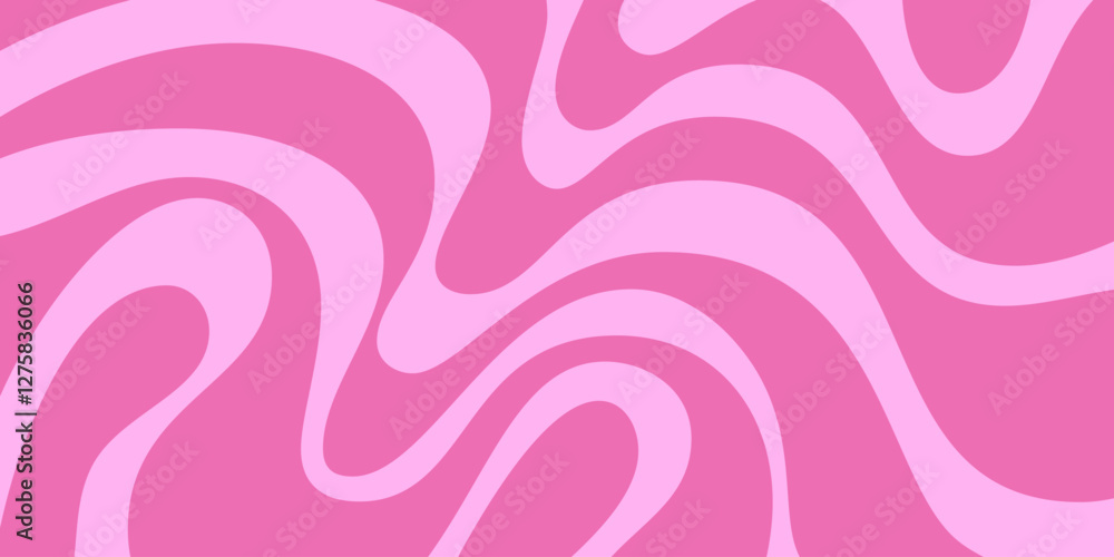 Leinwandbilder abstract wavy geometric y2k texture vector design. cool trendy groovy curvy pattern. psychedelic tri