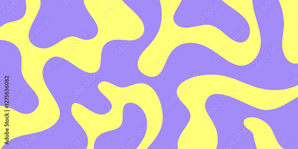 Poster Abstract Wavy Geometric Y2k Texture Vector Design. Cool Trendy Groovy Curvy Pattern. Psychedelic Trippy Liquid Colorful Backdrop.