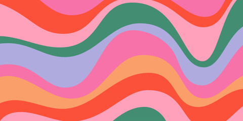 Abstract Wavy Geometric Y2k Texture Vector Design. Cool Trendy Groovy Curvy Pattern. Psychedelic Trippy Liquid Colorful Backdrop.