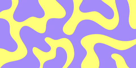 Abstract Wavy Geometric Y2k Texture Vector Design. Cool Trendy Groovy Curvy Pattern. Psychedelic Trippy Liquid Colorful Backdrop.
