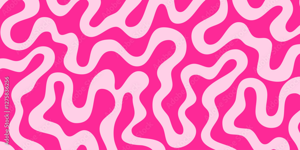 Poster cool groovy retro pattern vector design. y2k abstract texture.