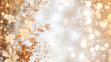 Naklejka premium flowers and leaves in pictures illustrator2D. Generative AI Illustration