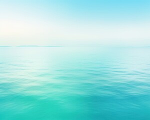 Fototapeta premium Calm sea background, peaceful horizon, ocean view, travel backdrop, water surface with soft gradient