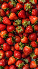 Strawberry pattern, white background, watercolor style
