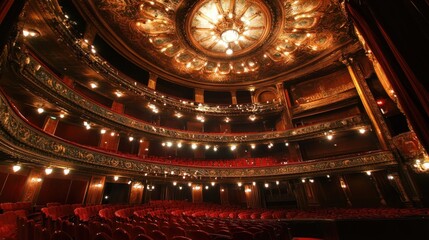 Obraz premium Magnificent Interior of a Historic Theater