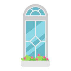 Flat Window Illustration