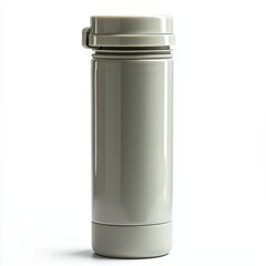 Elegant sage green reusable water bottle on a clean white backdrop showcasing its minimalist design and eco-friendly appeal for hydration on the go.
