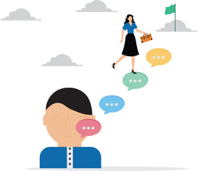 Expert advice or idea to success concept