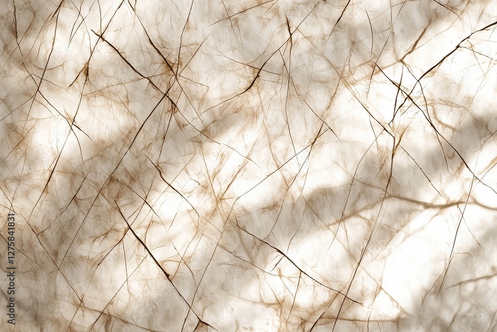 Poster Subtle abstract background texture featuring delicate brown lines against a soft, luminous beige backdrop creating an elegant and organic pattern for design use.