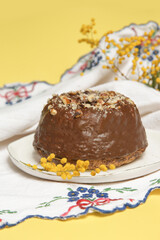 Mini delicious homemade chocolate kouglof, cocoa bundt cake