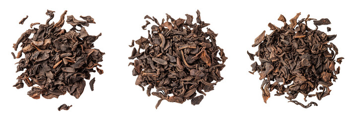 Obraz premium Set of Close-up of a clear glass teacup filled with green tea, resting on a white ceramic saucer on transparent png background. Ai generated